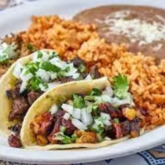 3 Tacos Rice & Beans.